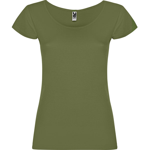 Roly Guadalupe women's T-shirt in army green, ready for logo printing or embroidery