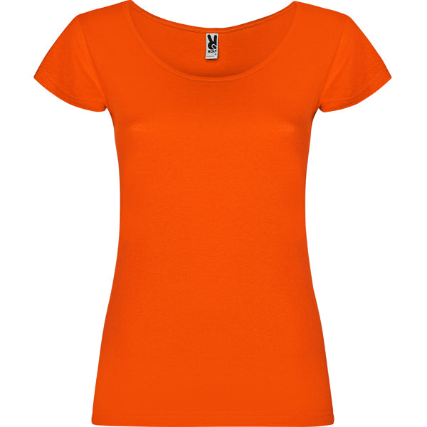 Roly Guadalupe women's T-shirt in fire orange, ready for logo printing or embroidery
