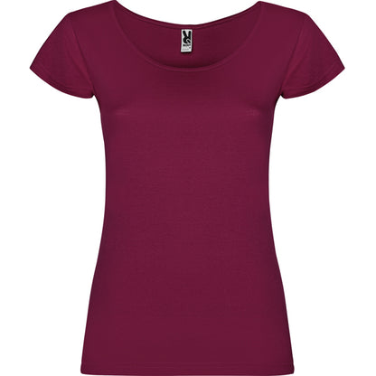 Roly Guadalupe women's T-shirt in plum red, ready for logo printing or embroidery