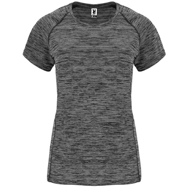 Roly Austin Woman women's T-shirt in heather black, ready for logo printing or embroidery
