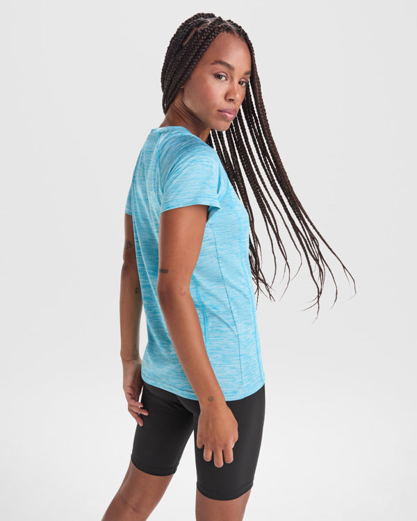 Roly Austin Woman women's T-shirt in heather black, alternative view, ready for logo printing or embroidery