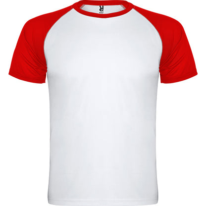Roly Indianapolis men's T-shirt in white/red, ready for logo printing or embroidery