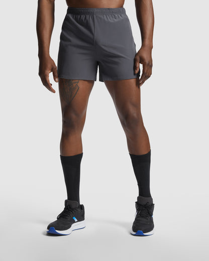 Roly Everton men's shorts in black, alternative view, ready for logo printing or embroidery