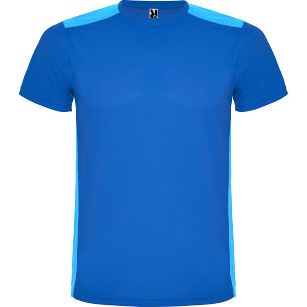 Roly Detroit men's T-shirt in royal blue/light royal, ready for logo printing or embroidery