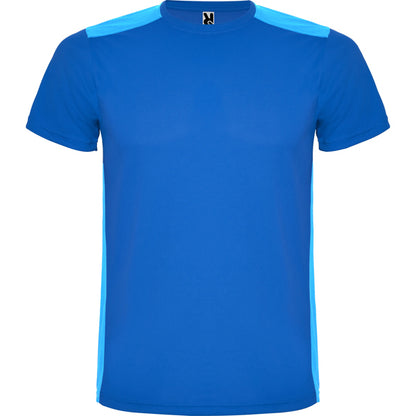 Roly Detroit men's T-shirt in royal blue/light royal, ready for logo printing or embroidery