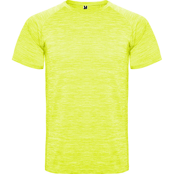 Roly Austin men's T-shirt in heather fluor yellow, ready for logo printing or embroidery