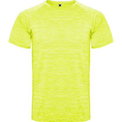 Roly Austin men's T-shirt in heather fluor yellow, ready for logo printing or embroidery