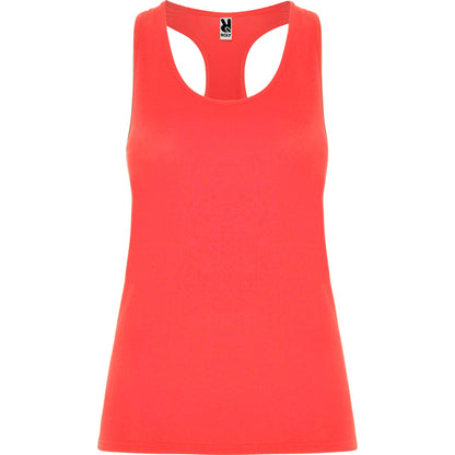 Roly Aida women's tank top in fluor coral, ready for logo printing or embroidery
