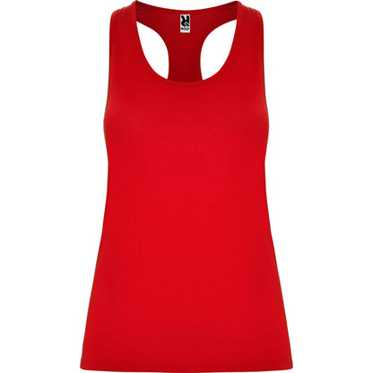 Roly Aida women's tank top in red, ready for logo printing or embroidery