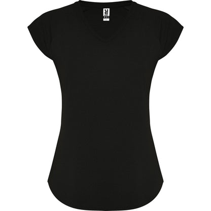 Roly Avus women's T-shirt in black, ready for logo printing or embroidery