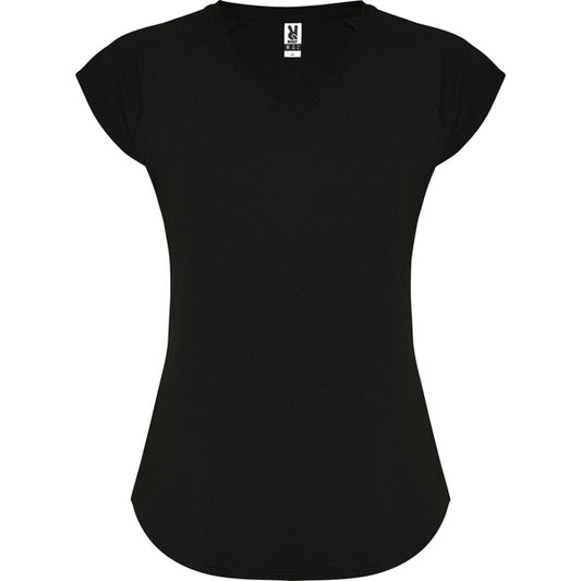 Roly Avus women's T-shirt in black, ready for logo printing or embroidery