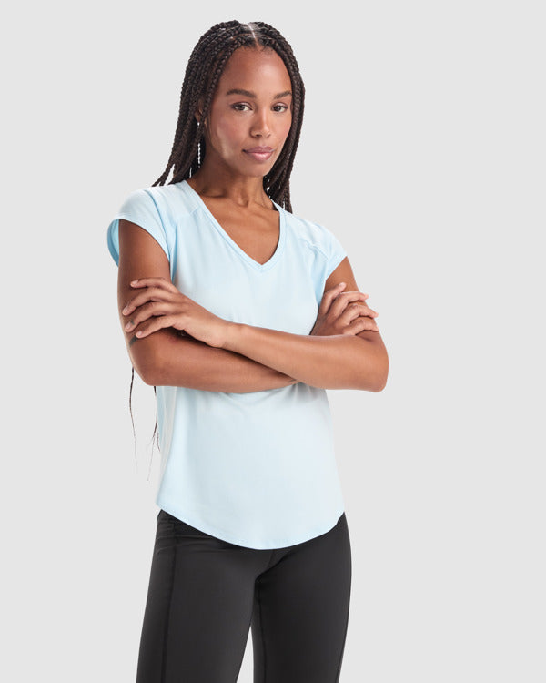 Roly Avus women's T-shirt in white, alternative view, ready for logo printing or embroidery