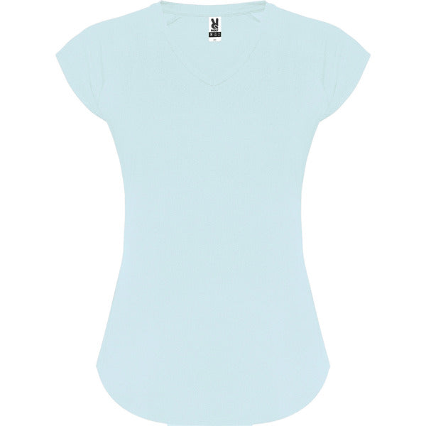 Roly Avus women's T-shirt in sweet blue, ready for logo printing or embroidery