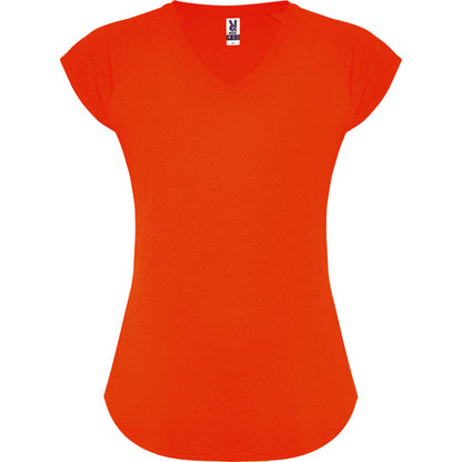 Roly Avus women's T-shirt in fire orange, ready for logo printing or embroidery