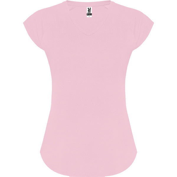 Roly Avus women's T-shirt in light pink, ready for logo printing or embroidery