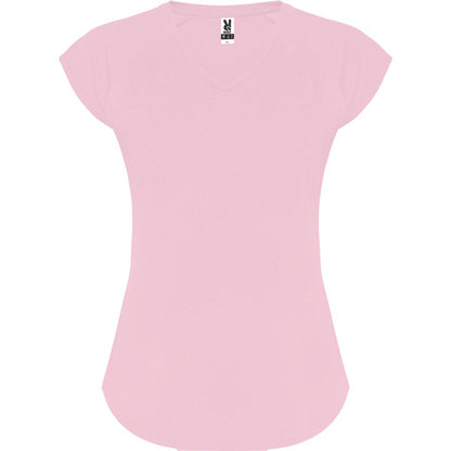 Roly Avus women's T-shirt in light pink, ready for logo printing or embroidery