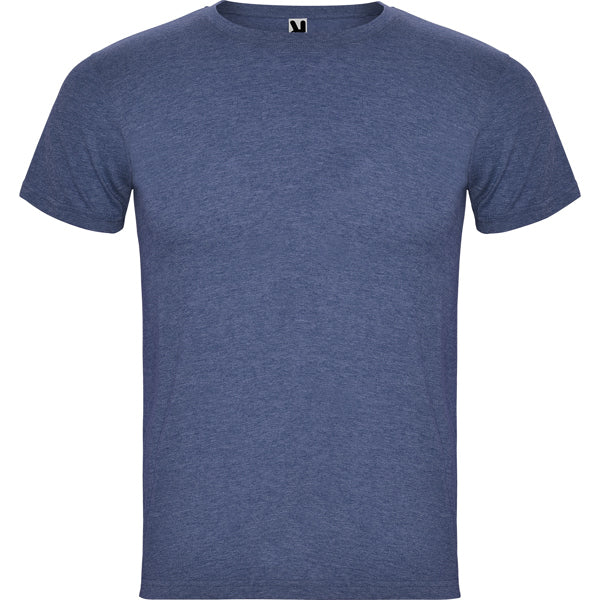 Roly Fox men's T-shirt in heather denim, ready for logo printing or embroidery