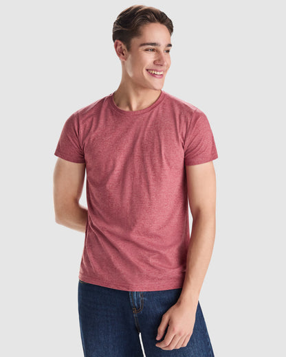 Roly Fox men's T-shirt in heather black, alternative view, ready for logo printing or embroidery