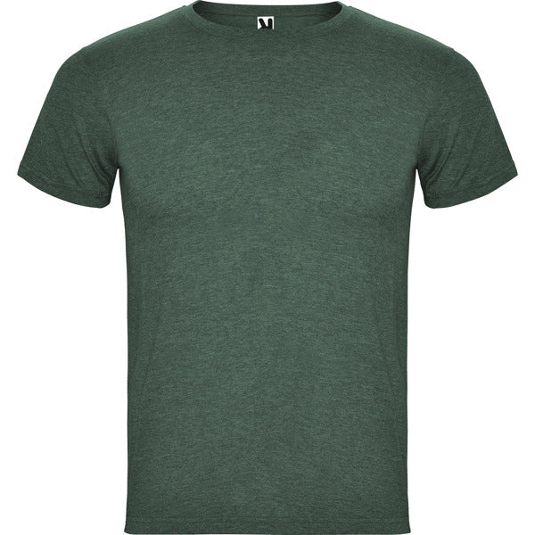 Roly Fox men's T-shirt in heather bottle green, ready for logo printing or embroidery