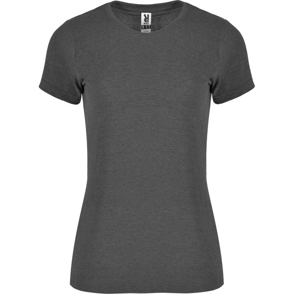 Roly Fox Woman women's T-shirt in heather black, ready for logo printing or embroidery