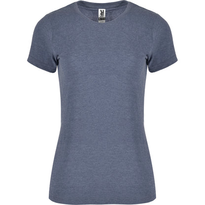 Roly Fox Woman women's T-shirt in heather denim, ready for logo printing or embroidery
