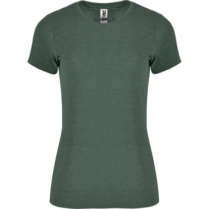 Roly Fox Woman women's T-shirt in heather bottle green, ready for logo printing or embroidery