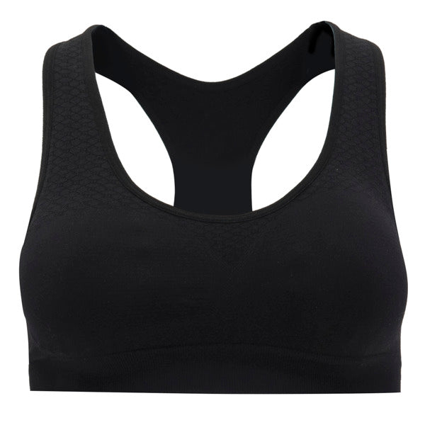 Roly Sakhir women's sports top in black, ready for logo printing or embroidery