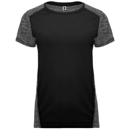 Roly Zolder Woman women's T-shirt in black/heather black, ready for logo printing or embroidery