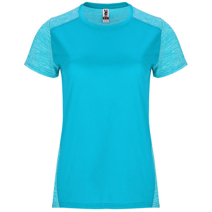 Roly Zolder Woman women's T-shirt in turquoise/heather turquoise, ready for logo printing or embroidery