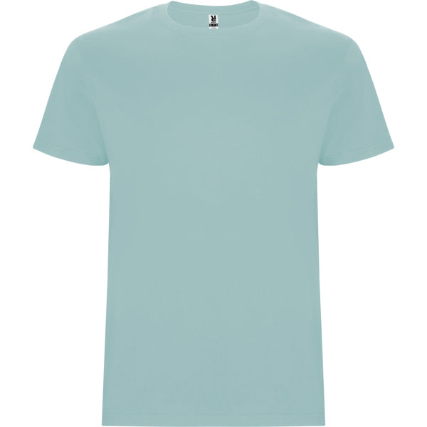 Roly Stafford men's T-shirt in washed blue, ready for logo printing or embroidery