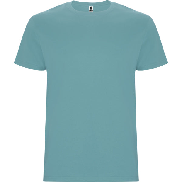 Roly Stafford men's T-shirt in dusty blue, ready for logo printing or embroidery