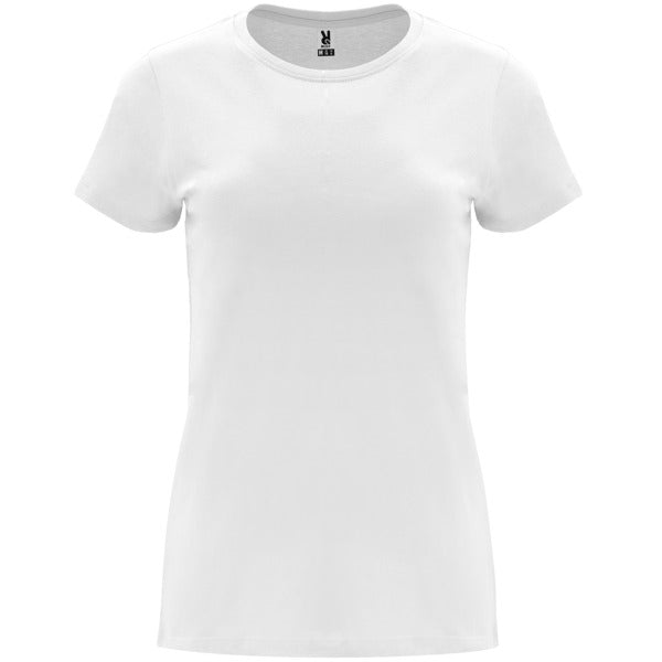 Roly Capri women's T-shirt in white, ready for logo printing or embroidery