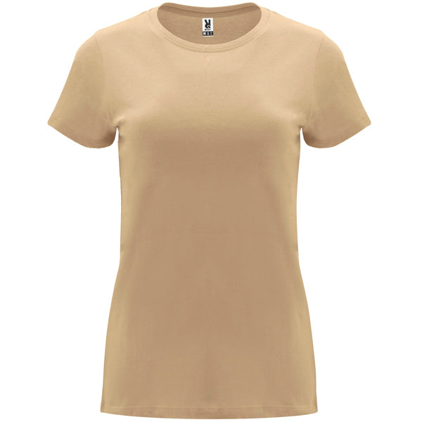 Roly Capri women's T-shirt in sand, ready for logo printing or embroidery