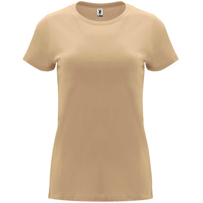 Roly Capri women's T-shirt in sand, ready for logo printing or embroidery