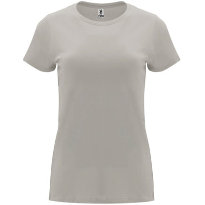 Roly Capri women's T-shirt in stone grey, ready for logo printing or embroidery