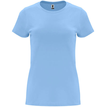 Roly Capri women's T-shirt in sky blue, ready for logo printing or embroidery