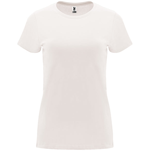 Roly Capri women's T-shirt in vintage white, ready for logo printing or embroidery