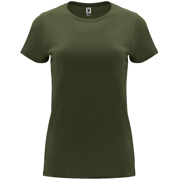 Roly Capri women's T-shirt in venture green, ready for logo printing or embroidery