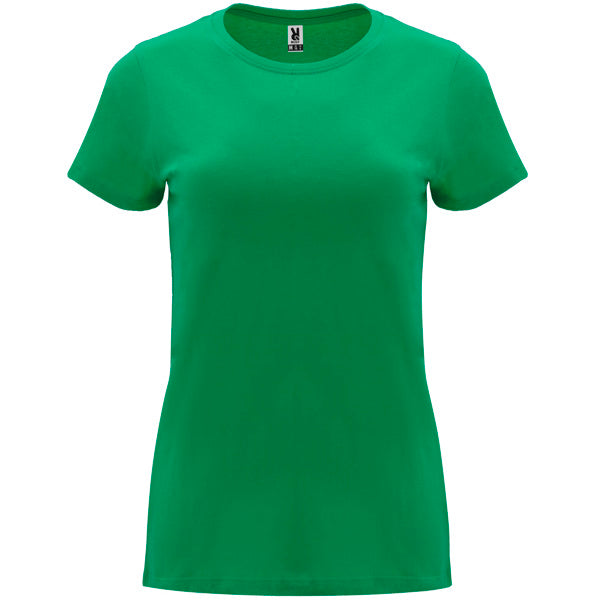 Roly Capri women's T-shirt in kelly green, ready for logo printing or embroidery