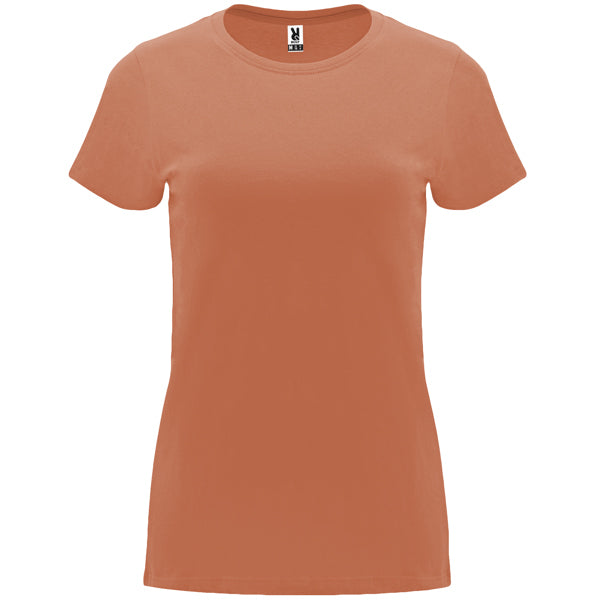 Roly Capri women's T-shirt in greek orange, ready for logo printing or embroidery