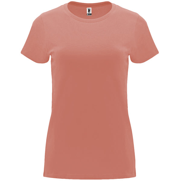 Roly Capri women's T-shirt in clay orange, ready for logo printing or embroidery