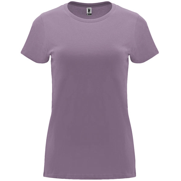 Roly Capri women's T-shirt in lavender, ready for logo printing or embroidery