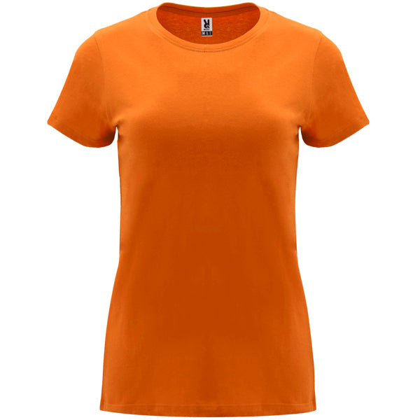 Roly Capri women's T-shirt in orange, ready for logo printing or embroidery