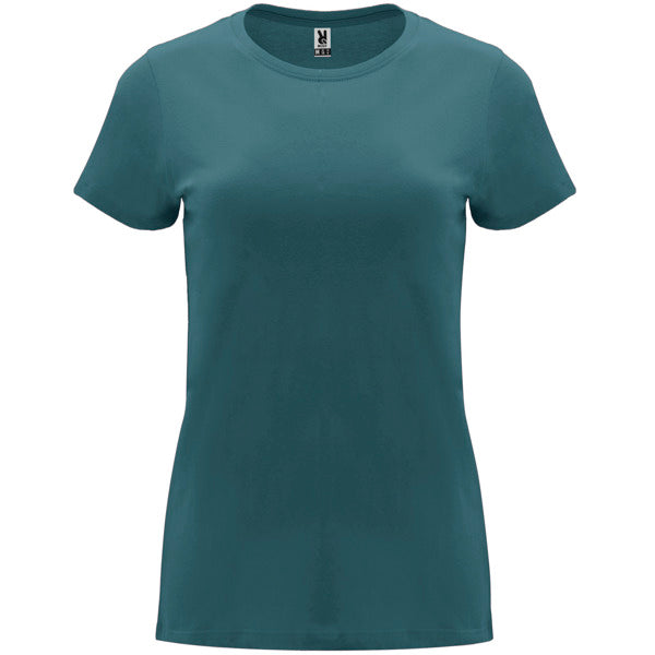 Roly Capri women's T-shirt in blue lake, ready for logo printing or embroidery