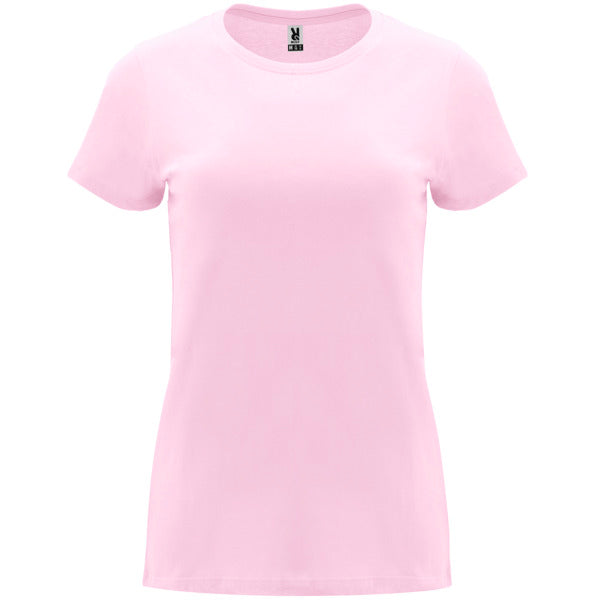 Roly Capri women's T-shirt in light pink, ready for logo printing or embroidery