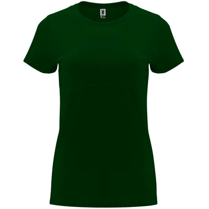 Roly Capri women's T-shirt in bottle green, ready for logo printing or embroidery