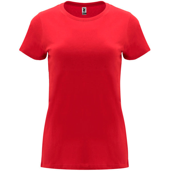 Roly Capri women's T-shirt in red, ready for logo printing or embroidery