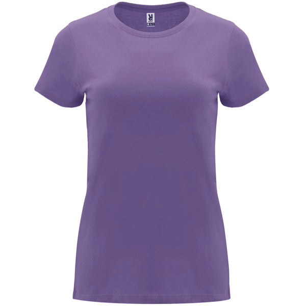 Roly Capri women's T-shirt in iris purple, ready for logo printing or embroidery