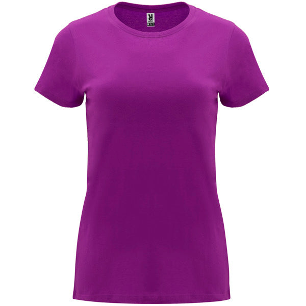 Roly Capri women's T-shirt in purple, ready for logo printing or embroidery
