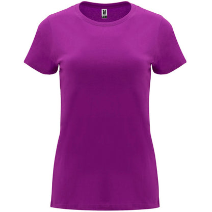 Roly Capri women's T-shirt in purple, ready for logo printing or embroidery
